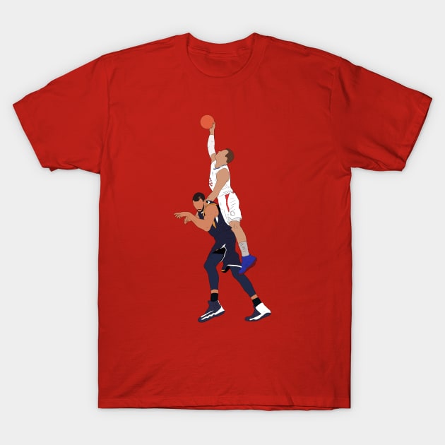 Blake Griffin Dunk On Rudy Gobert T-Shirt by rattraptees